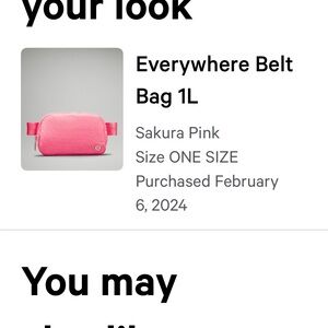 Lulu belt bag pink. Perfect condition. Nearly new. Used twice.
